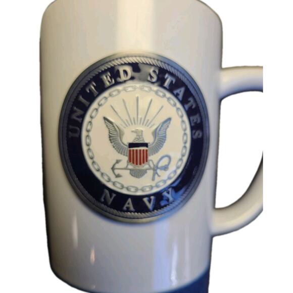 U.S. Navy Emblem Coffee Mug Large 15 oz. White Coffee Cup Officially Licensed - Picture 2 of 7